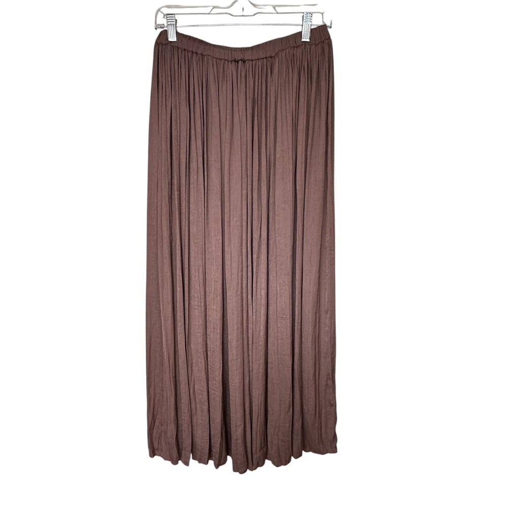Philosophy Skirt Womens Small Pink Pleated Long Elastic Waist Chiffon Pull On